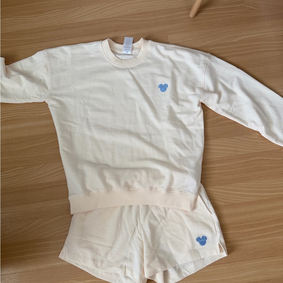 Disney Other - Disney Yellow Lounge Set with Blue Mouse Motif